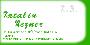 katalin mezner business card